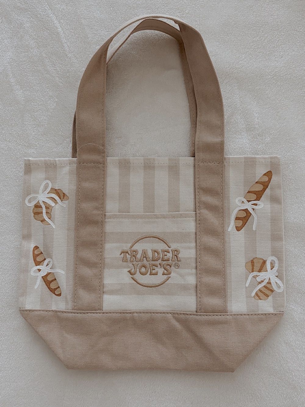 Trader Joe’s Beige Canvas Tote - Custom Hand Painted